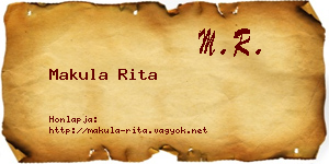 Makula Rita névjegykártya
