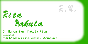 rita makula business card